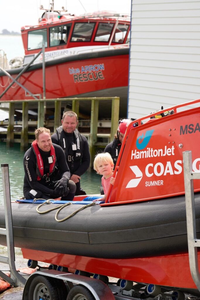 Child on rescue vessel