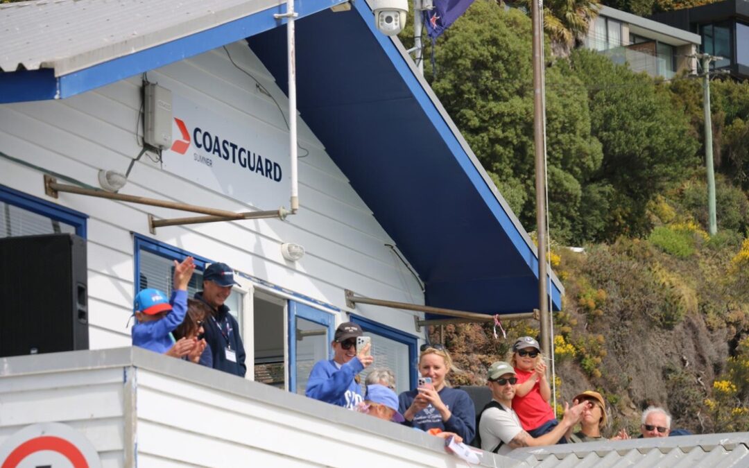 Visitors on the balcony